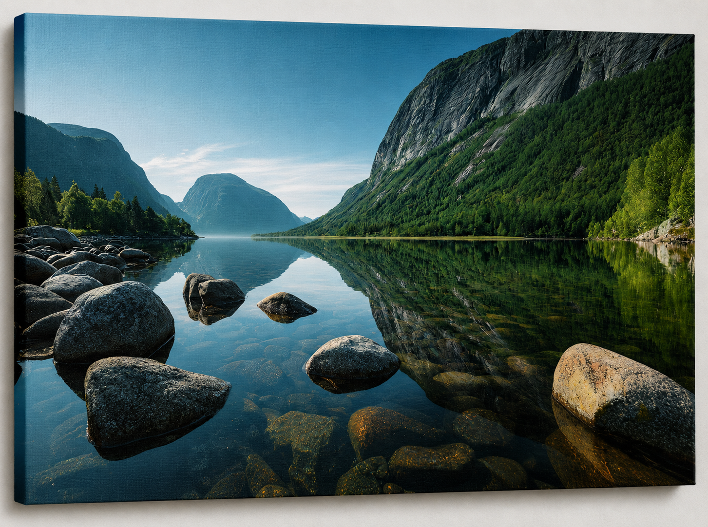 Mountain Lake Reflection Canvas Print